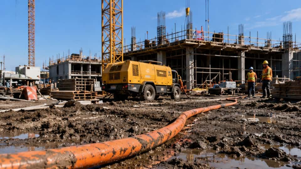 Construction site temporary power infrastructure project