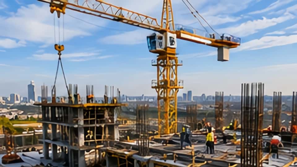 Construction site project utilizing industrial power cables