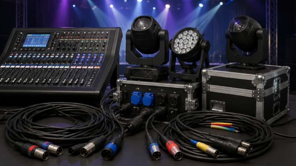 Covered event audio equipment