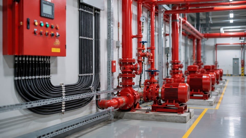Fire pumps and sprinkler controllers cable application