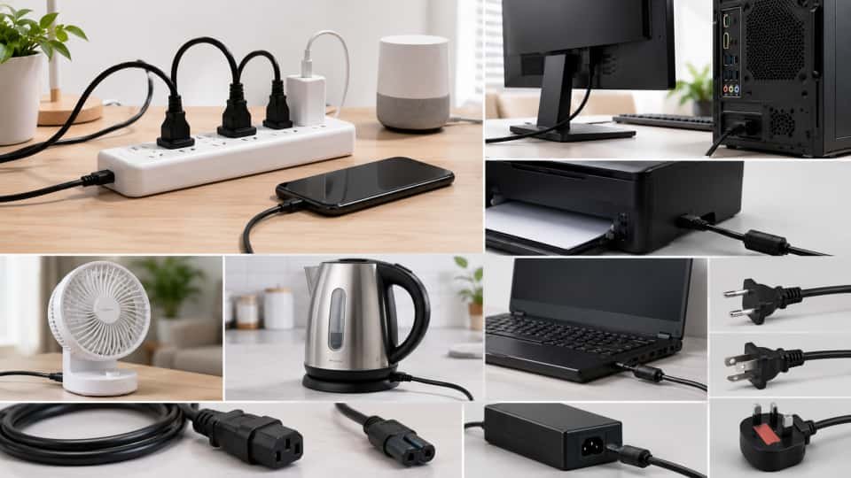 Household and commercial appliances power cord cables