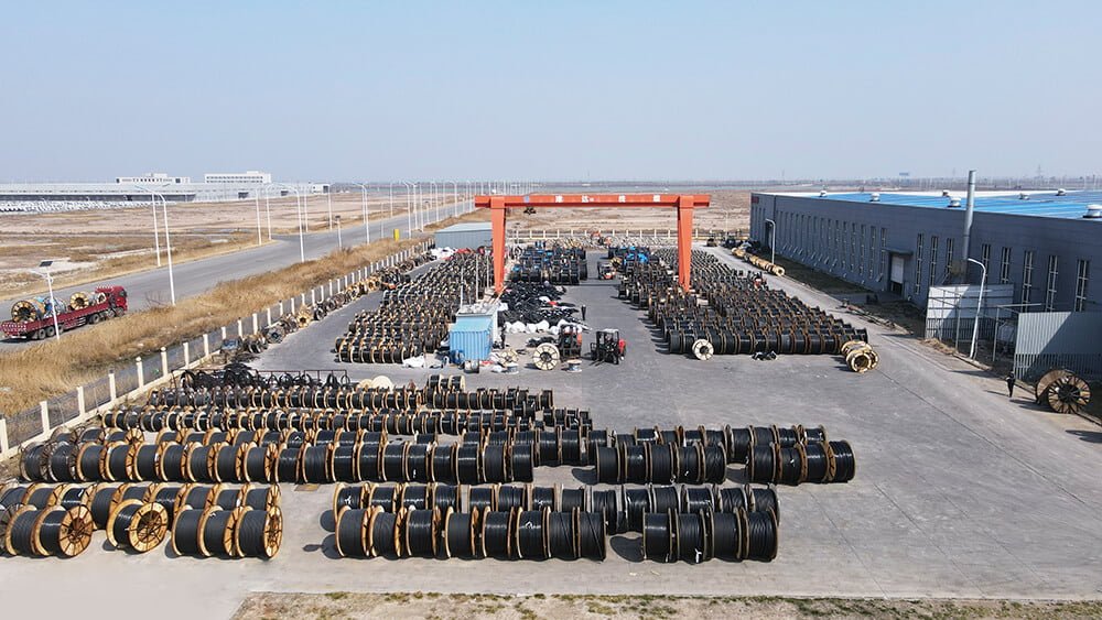 Jinda Cable finished cable reels in warehouse