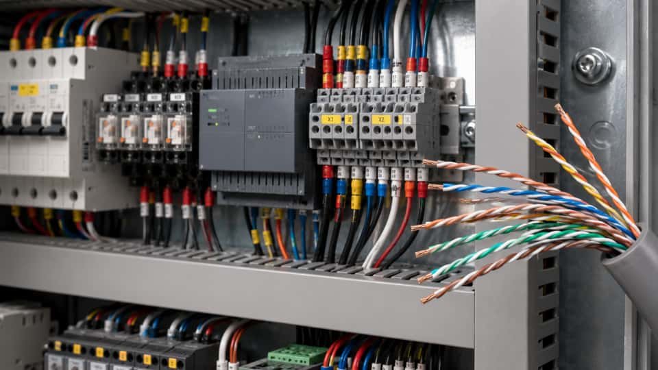 Low voltage control wiring panel