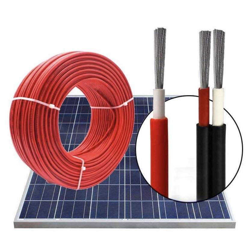 Solar PV Cable PV1-F structure diagram showing tinned copper conductor, XLPE insulation and weather-resistant outer sheath