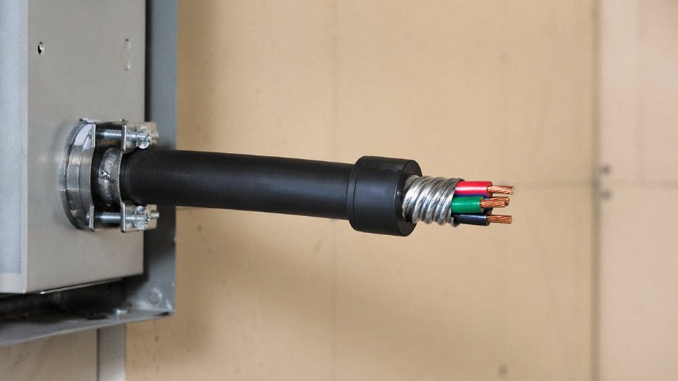 armored-cable-in-house-01-anti-short-bushing-installation-at-ac-cable-cut-end