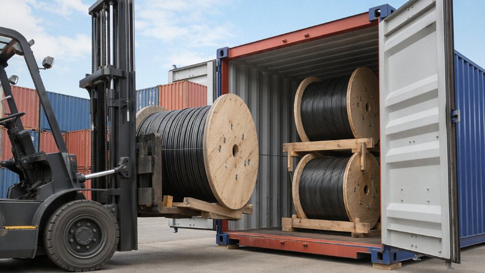 cable-vs-wire-difference-09-international-cable-procurement-logistics-drum-shipping-diagram