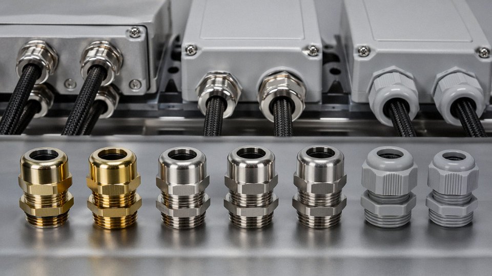 can-armored-cable-be-exposed-08-gland-types-comparison-brass-stainless-nylon