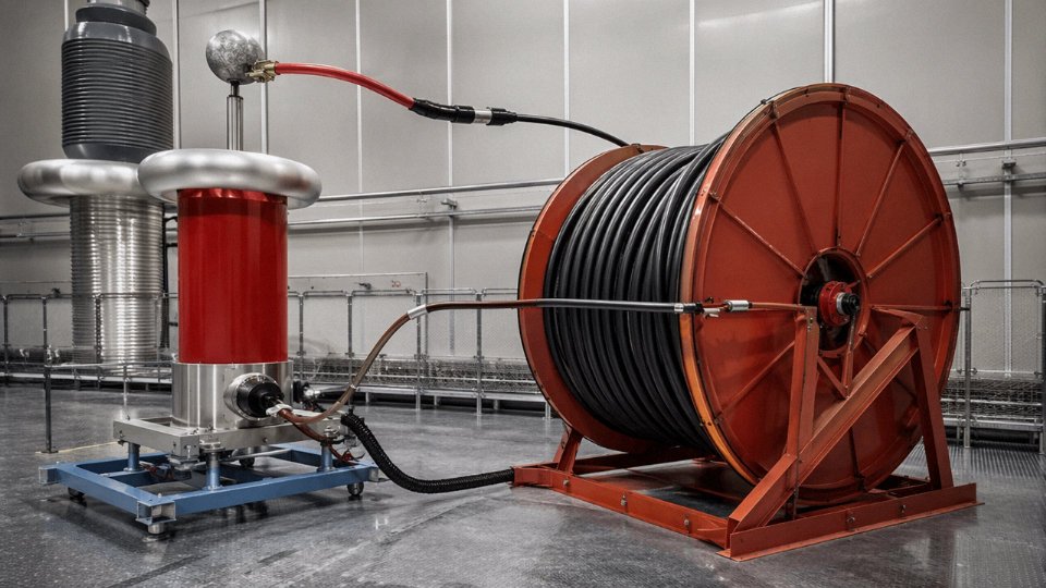 how-does-cable-wire-work-08-partial-discharge-test-setup-mv-cable-reel
