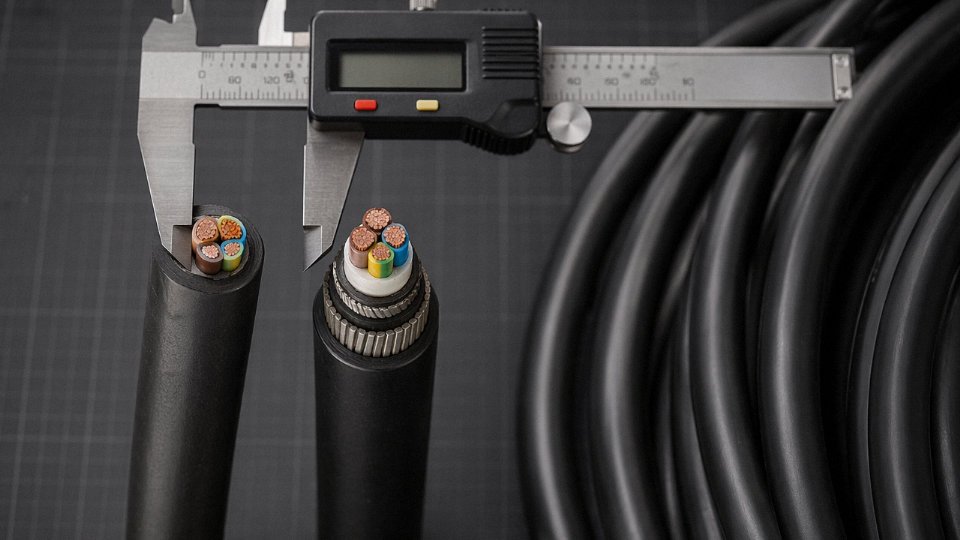 how-to-tell-if-cable-is-armoured-01-diameter-comparison-caliper-measurement-swa-vs-unarmoured-cable-cross-section