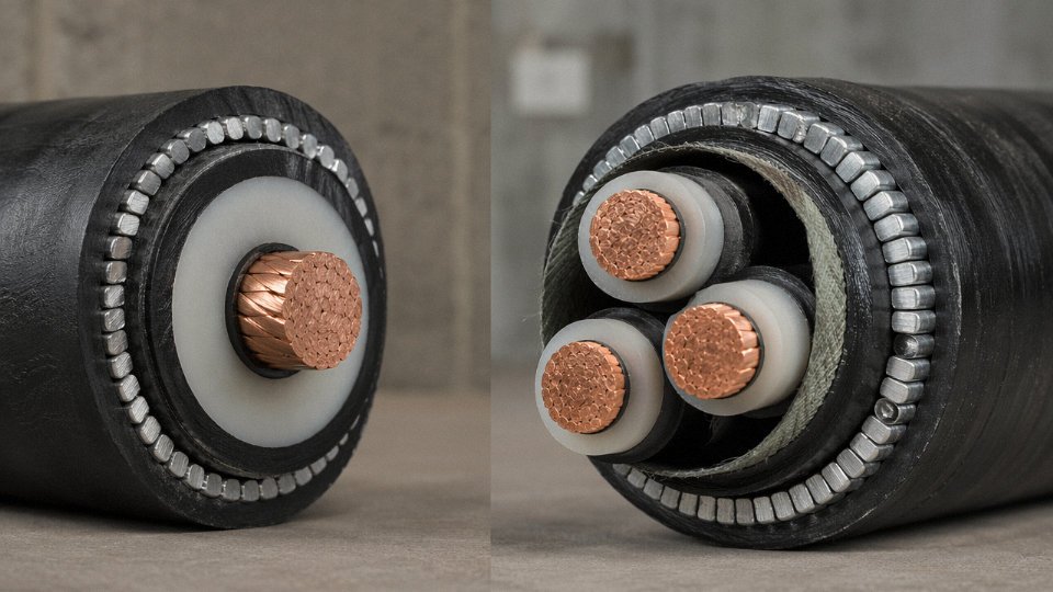 types-of-armored-cable-01-single-core-eddy-current-vs-three-core-swa-diagram