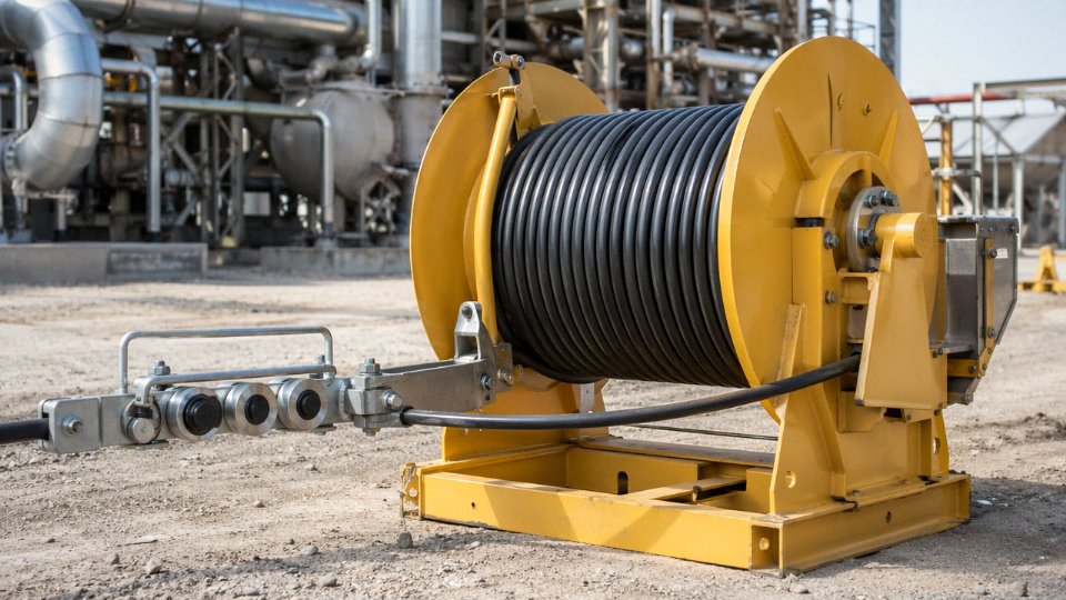 what-is-portable-power-cable-07-cable-drum-dispensing-strain-relief-field-installation