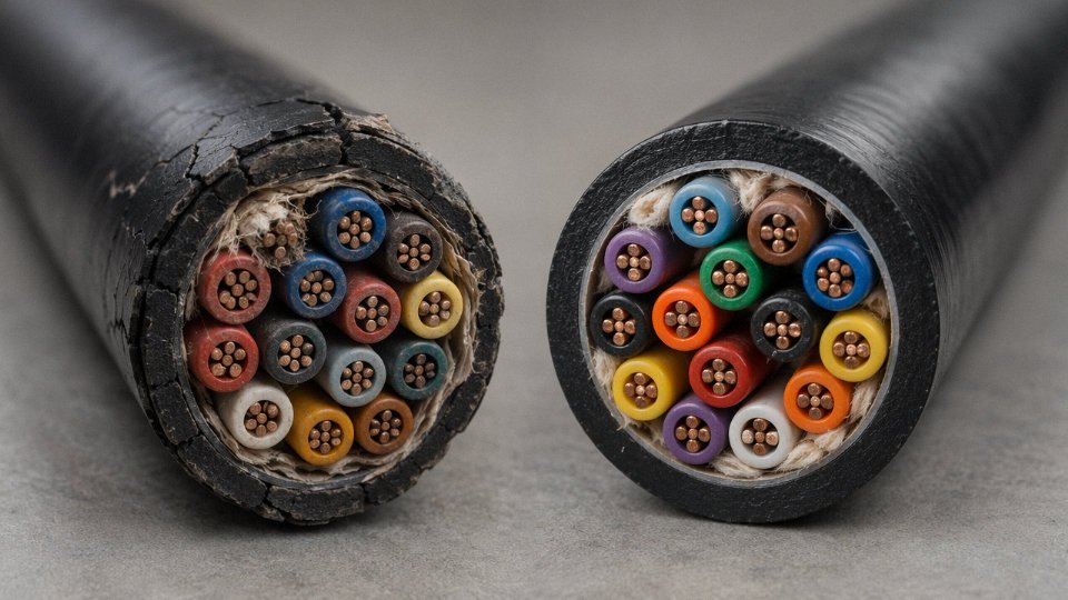 12-2-wire-low-voltage-use-01-uv-degraded-nm-b-jacket-vs-uv-stabilized-outdoor-cable-cross-section