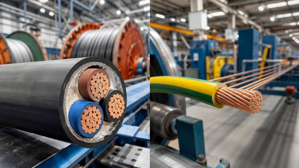cable-vs-wire-difference-01-jinda-production-floor-cable-manufacturing