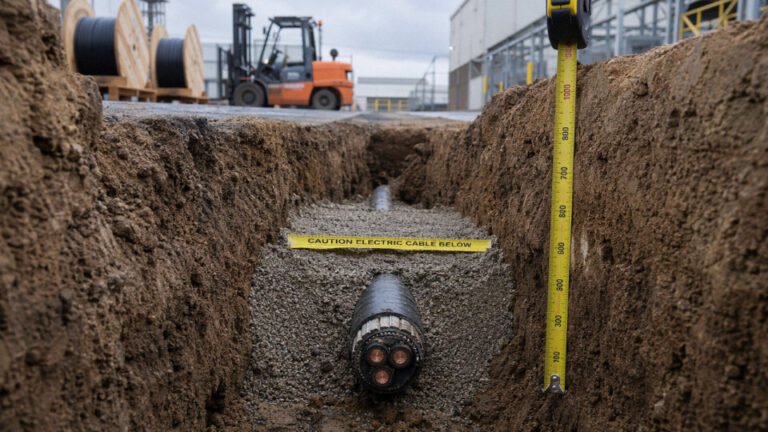 How deep should a low voltage cable be buried?