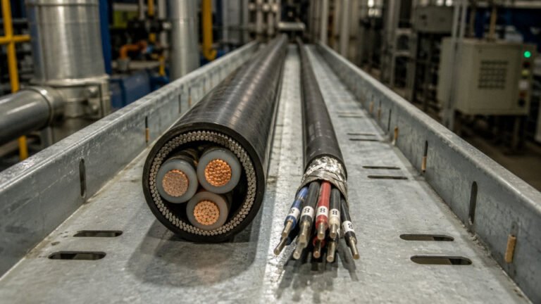 What is the difference between a power cable and a control cable?