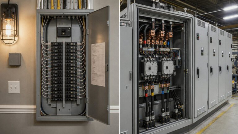 What is the difference between residential and industrial wiring?