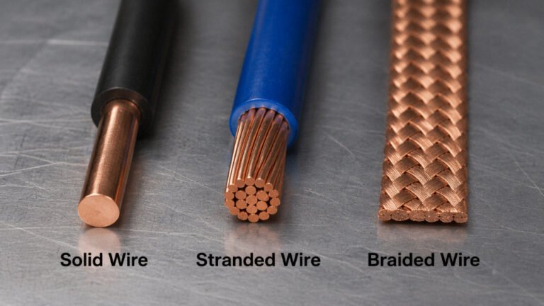 What are the three types of wire?