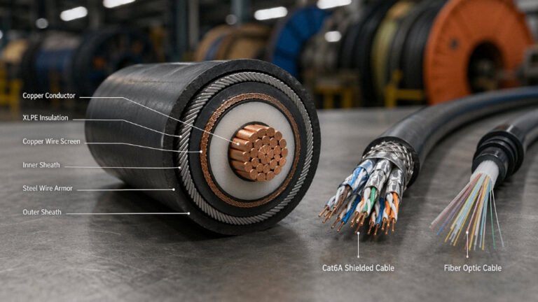 What are the two main types of cables?