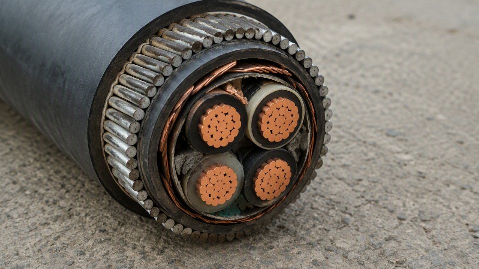 armoured-cable-above-ground-01-cross-section-of-armoured-cable-layers
