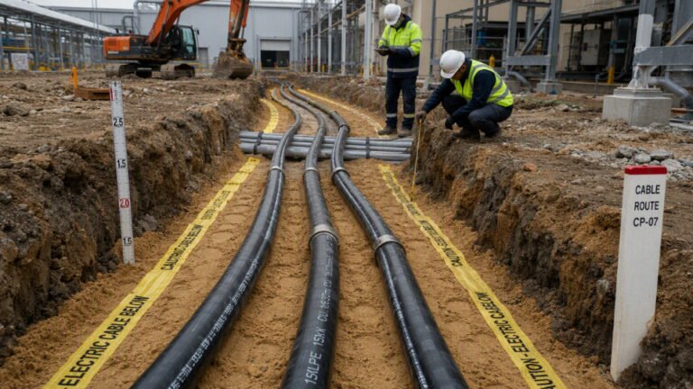 What kind of electrical cable can be buried?