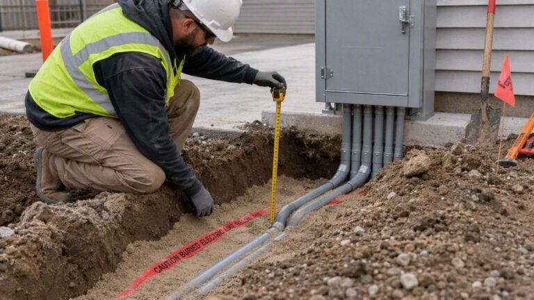 What are the NEC rules for buried electrical wires?